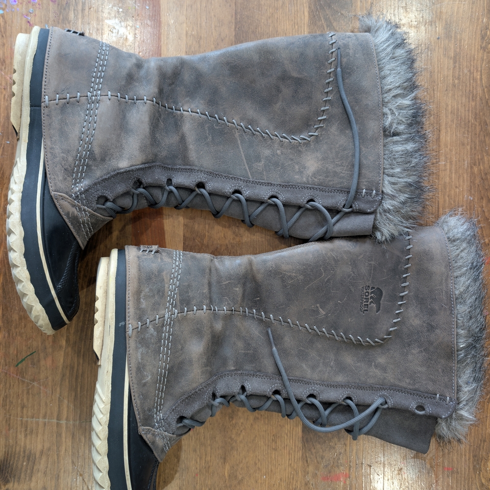 Sorel Cate the Great Tall Lace Boots – Shearling Lined – Women’s 11